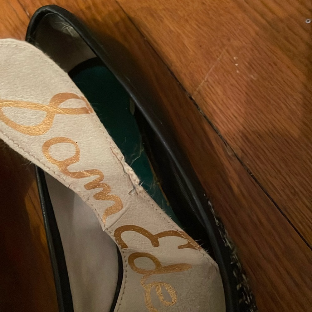 Sam Edelman Lilly Glitter Tweed pointed flats Chanel LEATHER - Picture 3 of 3